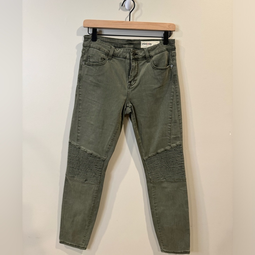 Pistola Olive High Rise Moto‎ Jeans 28